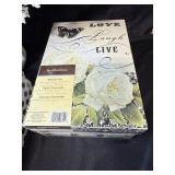 Set of Faux Floral Arrangements and Decorative Photo Storage Boxes Set of Faux Floral Arrangements and Decorative Photo Storage Boxes