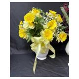 Set of Faux Floral Arrangements and Decorative Photo Storage Boxes Set of Faux Floral Arrangements and Decorative Photo Storage Boxes