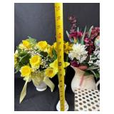 Set of Faux Floral Arrangements and Decorative Photo Storage Boxes Set of Faux Floral Arrangements and Decorative Photo Storage Boxes