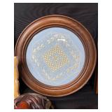 Collection of Framed Artworks and Wall Decor Including Carved Faces and Floral Prints Collection of Framed Artworks and Wall Decor Including Carved Faces and Floral Prints