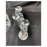 Collection of Vintage Glass Candle Holders and Dishes Collection of Vintage Glass Candle Holders and Dishes