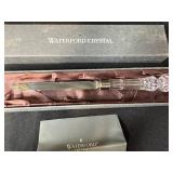 Waterford Crystal Letter Opener with Box, Glass Display Cabinet, and Crystal Figurines Collection Waterford Crystal Letter Opener with Box, Glass Display Cabinet, and Crystal Figurines Collection