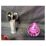 Collection of Decorative Glass, Metal, and Porcelain Tabletop Items - S & P Collection of Decorative Glass, Metal, and Porcelain Tabletop Items - S & P