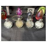 Collection of Decorative Glass, Metal, and Porcelain Tabletop Items - S & P Collection of Decorative Glass, Metal, and Porcelain Tabletop Items - S & P