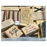 Large Collection of Rubber and Acrylic Stamps with Sentiments and Designs - drawer not inc Large Collection of Rubber and Acrylic Stamps with Sentiments and Designs - drawer not inc