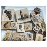 Collection of Animal, Bird, Bug, and Fish Rubber Stamps - drawer not inc Collection of Animal, Bird, Bug, and Fish Rubber Stamps - drawer not inc