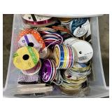Plastic 6-Drawer Storage Tower with Craft Supplies, Ribbons, and Tape - wheels in drawer untested Plastic 6-Drawer Storage Tower with Craft Supplies, Ribbons, and Tape - wheels in drawer untested