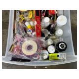 Plastic 6-Drawer Storage Tower with Craft Supplies, Ribbons, and Tape - wheels in drawer untested Plastic 6-Drawer Storage Tower with Craft Supplies, Ribbons, and Tape - wheels in drawer untested