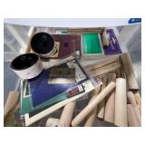Collection of Craft Rollers, Rubber Stamps, and Stencils - drawer not inc Collection of Craft Rollers, Rubber Stamps, and Stencils - drawer not inc