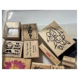 Collection of Christmas and Winter Stamps with Floral Designs - drawer not inc Collection of Christmas and Winter Stamps with Floral Designs - drawer not inc