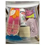 Sterilite Plastic Drawer Cart Filled with Knitting, Crochet, and Craft Supplies Sterilite Plastic Drawer Cart Filled with Knitting, Crochet, and Craft Supplies