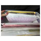 Large Collection of Assorted Scrapbook Paper and Cardstock in Storage Bin Large Collection of Assorted Scrapbook Paper and Cardstock in Storage Bin