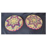 Assorted VTG Decorative Plate and Tray Collection Including Wood, Metal, Ceramic, and Woven Pieces Assorted VTG Decorative Plate and Tray Collection Including Wood, Metal, Ceramic, and Woven Pieces