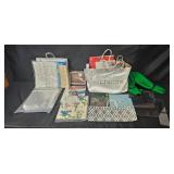 Collection of Framed Artwork, Sheet Protectors, Paper Bags, and Decorative Paper Collection of Framed Artwork, Sheet Protectors, Paper Bags, and Decorative Paper