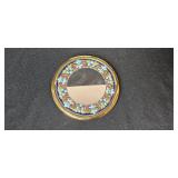 Lot of 3 Framed Floral Art Prints and Vintage Hand Mirrors Lot of 3 Framed Floral Art Prints and Vintage Hand Mirrors