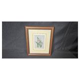 Lot of 3 Framed Floral Art Prints and Vintage Hand Mirrors Lot of 3 Framed Floral Art Prints and Vintage Hand Mirrors
