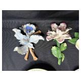Floral Porcelain Plate Lot with Lena Liu Iris Garden, Napolean Italy Rose, and Germany Marked Plate Floral Porcelain Plate Lot with Lena Liu Iris Garden, Napolean Italy Rose, and Germany Marked Plate