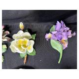 Floral Porcelain Plate Lot with Lena Liu Iris Garden, Napolean Italy Rose, and Germany Marked Plate Floral Porcelain Plate Lot with Lena Liu Iris Garden, Napolean Italy Rose, and Germany Marked Plate
