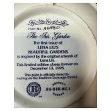 Floral Porcelain Plate Lot with Lena Liu Iris Garden, Napolean Italy Rose, and Germany Marked Plate Floral Porcelain Plate Lot with Lena Liu Iris Garden, Napolean Italy Rose, and Germany Marked Plate