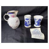 Coalport Bone China Willow Pattern Miniature Jug and Cups Set Coalport Bone China Willow Pattern Miniature Jug and Cups Set