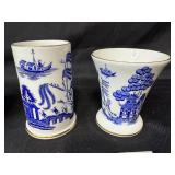 Coalport Bone China Willow Pattern Miniature Jug and Cups Set Coalport Bone China Willow Pattern Miniature Jug and Cups Set
