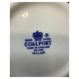 Coalport Bone China Willow Pattern Miniature Jug and Cups Set Coalport Bone China Willow Pattern Miniature Jug and Cups Set