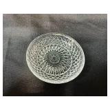 Vintage Depression Glassware Collection with Etched Goblet, Footed Bowl, Tray, and Shakers Vintage Depression Glassware Collection with Etched Goblet, Footed Bowl, Tray, and Shakers