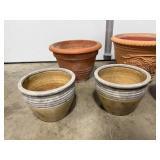 Collection of Large Outdoor Clay and Ceramic Flower Pots Collection of Large Outdoor Clay and Ceramic Flower Pots