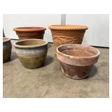 Collection of Large Outdoor Clay and Ceramic Flower Pots Collection of Large Outdoor Clay and Ceramic Flower Pots