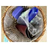 Assorted Home Decor and Storage Items with Framed Art and Baskets Assorted Home Decor and Storage Items with Framed Art and Baskets