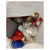 Large Holiday Decor Lot with Mini Ornaments, LED Light Sets, Royal Copenhagen Collector Plate and More Large Holiday Decor Lot with Mini Ornaments, LED Light Sets, Royal Copenhagen Collector Plate and More