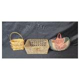 Collection of Assorted Wicker and Woven Baskets Collection of Assorted Wicker and Woven Baskets