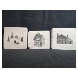 Dept 56 Heritage Village Collection New England Village Porcelain Set of 3 Buildings and Accessories Dept 56 Heritage Village Collection New England Village Porcelain Set of 3 Buildings and Accessories