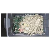 Bin of Assorted Holiday String Lights with Power Strips - untested Bin of Assorted Holiday String Lights with Power Strips - untested