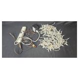 Bin of Assorted Holiday String Lights with Power Strips - untested Bin of Assorted Holiday String Lights with Power Strips - untested