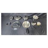 Collection of Assorted Vintage and Modern Kitchen Cookware and Utensils Collection of Assorted Vintage and Modern Kitchen Cookware and Utensils