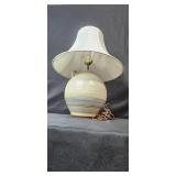 Ceramic Table Lamp with White Fabric Shade Ceramic Table Lamp with White Fabric Shade
