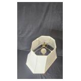 Vintage Brass Table Lamp with White Shade Vintage Brass Table Lamp with White Shade