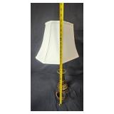 Vintage Brass Table Lamp with White Shade Vintage Brass Table Lamp with White Shade
