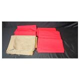 Set of Red and Patterned Fabric Remnants Set of Red and Patterned Fabric Remnants