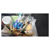Large Lot of Art and Craft Supplies with Storage Bin Large Lot of Art and Craft Supplies with Storage Bin