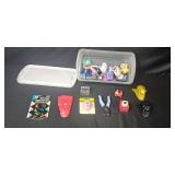 Collection of Craft Punches and Scrapbooking Tools with Storage Bin Collection of Craft Punches and Scrapbooking Tools with Storage Bin