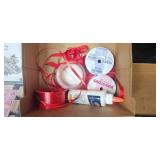 Large Rubber Stamp and Craft Ribbon Lot with Adhesive and Accessories Large Rubber Stamp and Craft Ribbon Lot with Adhesive and Accessories