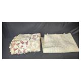 Set of Vintage Patchwork Quilts with Colorful Patterns Set of Vintage Patchwork Quilts with Colorful Patterns