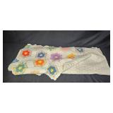Set of Vintage Patchwork Quilts with Colorful Patterns Set of Vintage Patchwork Quilts with Colorful Patterns