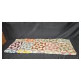 Set of Vintage Patchwork Quilts with Colorful Patterns Set of Vintage Patchwork Quilts with Colorful Patterns
