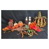 Thanksgiving Fall Decor Collection with Pilgrim Figures, Pumpkins, and Floral Arrangements Thanksgiving Fall Decor Collection with Pilgrim Figures, Pumpkins, and Floral Arrangements