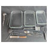 Glass Baking Dishes and Kitchen Utensil Set Glass Baking Dishes and Kitchen Utensil Set