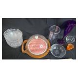 VTG Assorted Decorative Trays and Glassware Collection VTG Assorted Decorative Trays and Glassware Collection