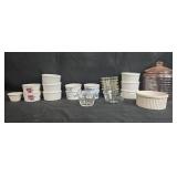 VTG Assorted Ramekins and Glass Cookie Jar Collection VTG Assorted Ramekins and Glass Cookie Jar Collection